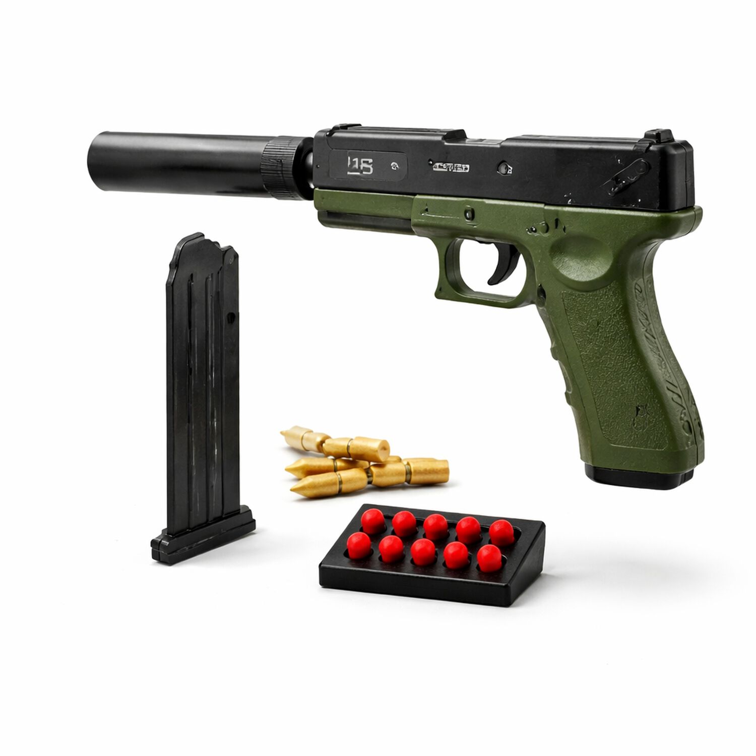 Juguete De Balines Blandos Y Silenciador Top Tiktok Glock 18 image number 0.0