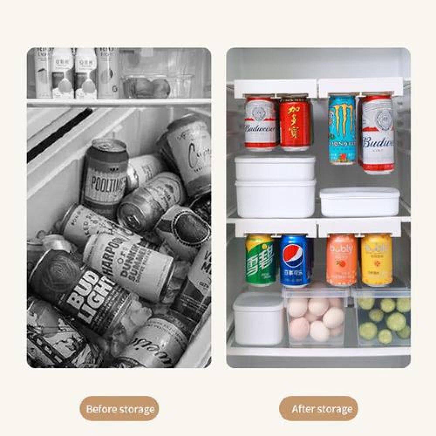Organizador Dispensador De Latas Para Refrigerador Colgador image number 1.0