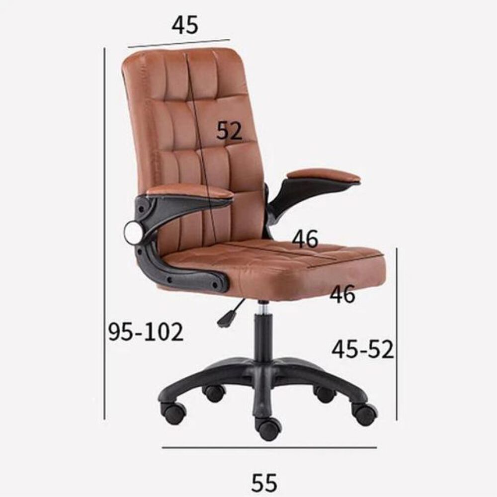 Silla De Oficina De Tela Altura Con Ajustable Y Ruedas image number 4.0