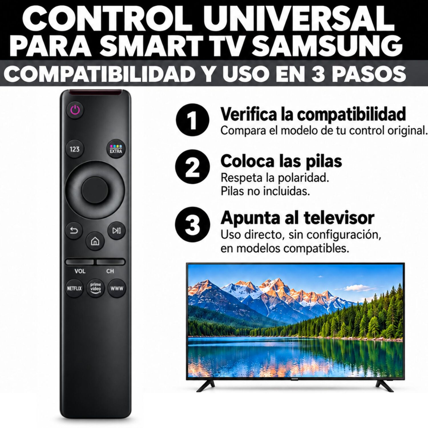 Control Remoto Compatible Con Samsung Smart Tv Universal image number 7.0