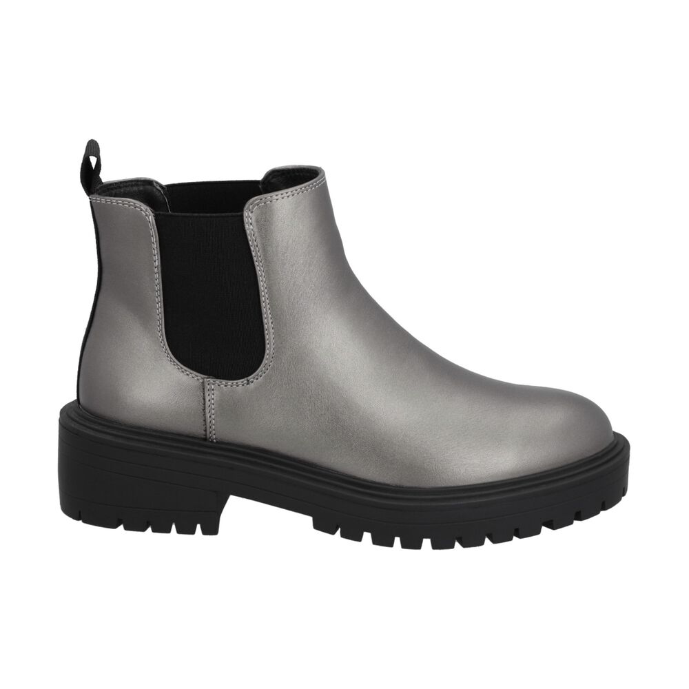 Botin Casual Mujer Negro/peltre Plataforma Storm Police image number 0.0