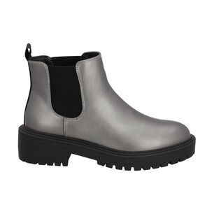 Botin Casual Mujer Negro/peltre Plataforma Storm Police