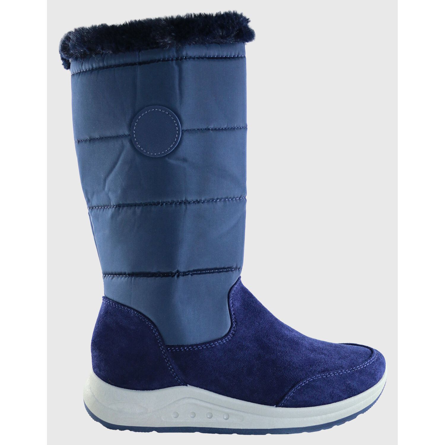 Bota Media Pierna Parka Azul Danicolle image number 1.0