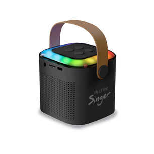 Parlante Karaoke Rgb Con Micr&oacute;fono Inal&aacute;mbrico Negro - Ps