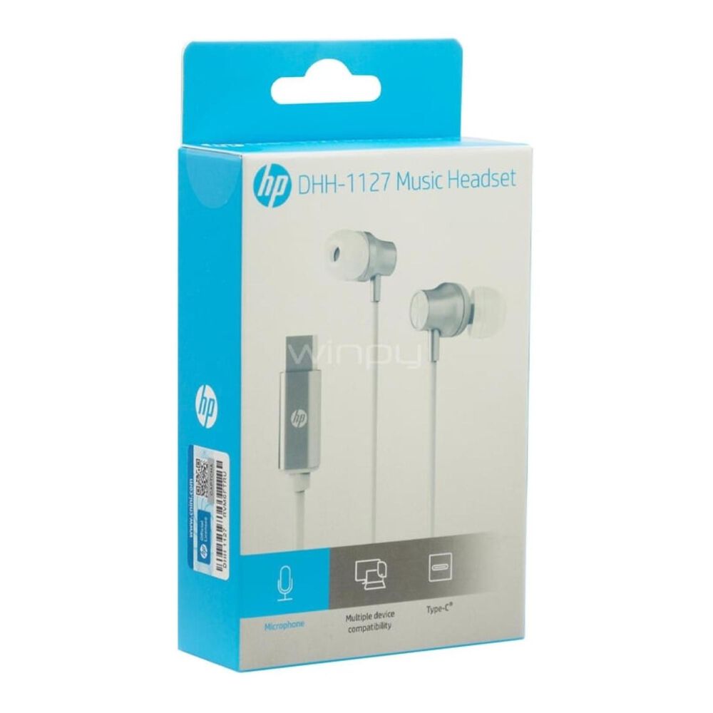Audifonos Alambricos Inear Usb C 1mt Blanco Dhh-1127 image number 2.0