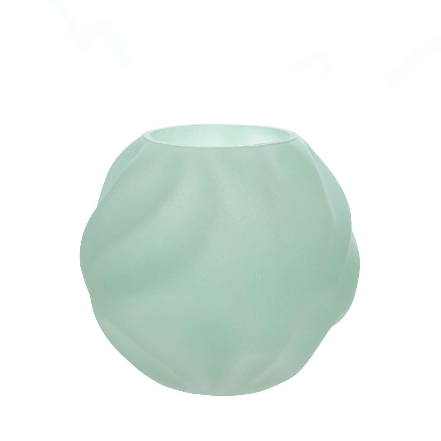 Florero Pecera De Vidrio Verde Menta 18 Cm image number 0.0