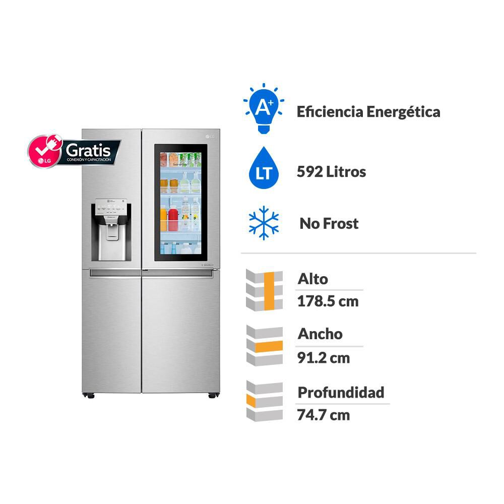 Refrigerador Side by Side LG LS64SXP / No Frost / 592 Litros image number 1.0