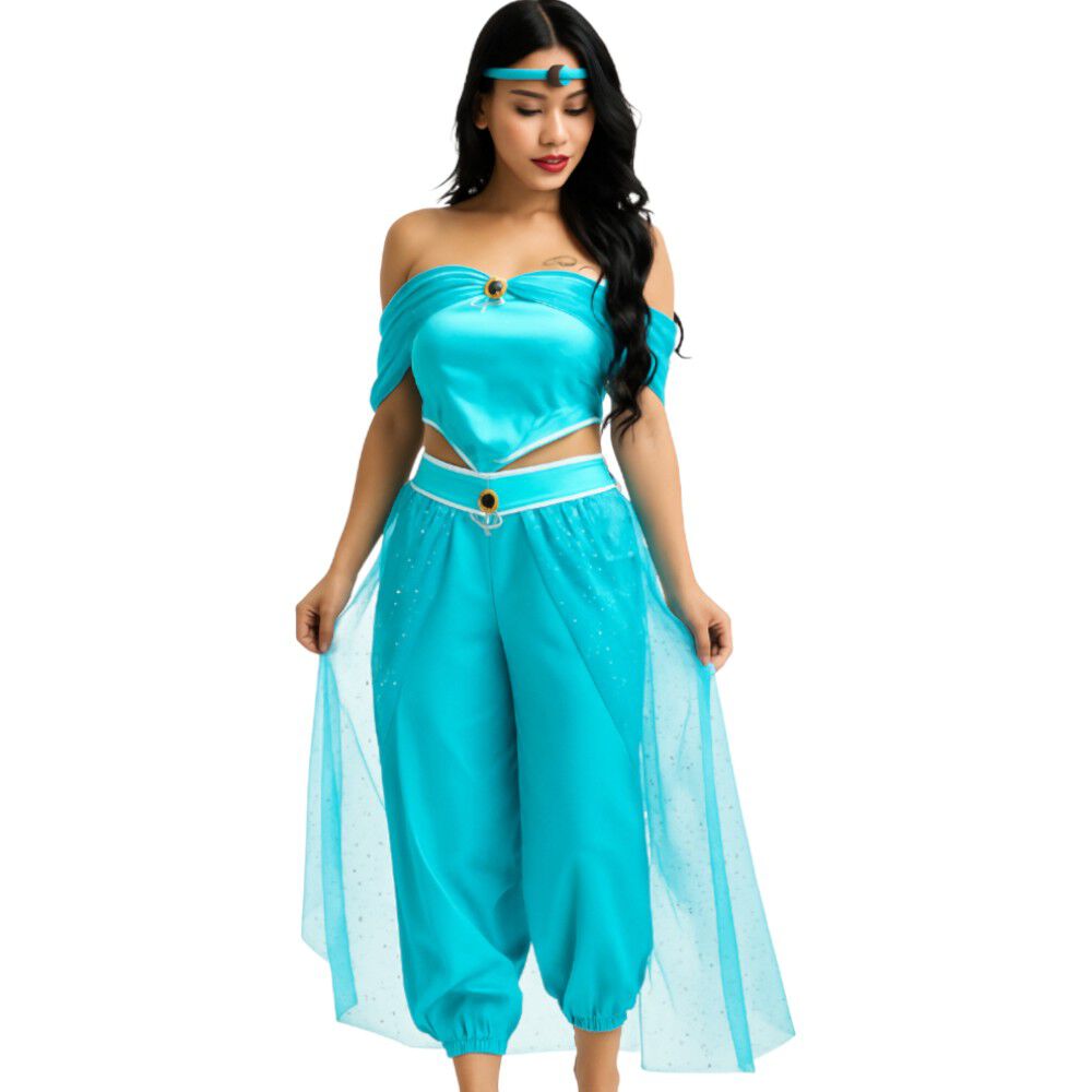 Disfraz Princesa Jasmine Jazmin Aladdín Cosplay image number 2.0