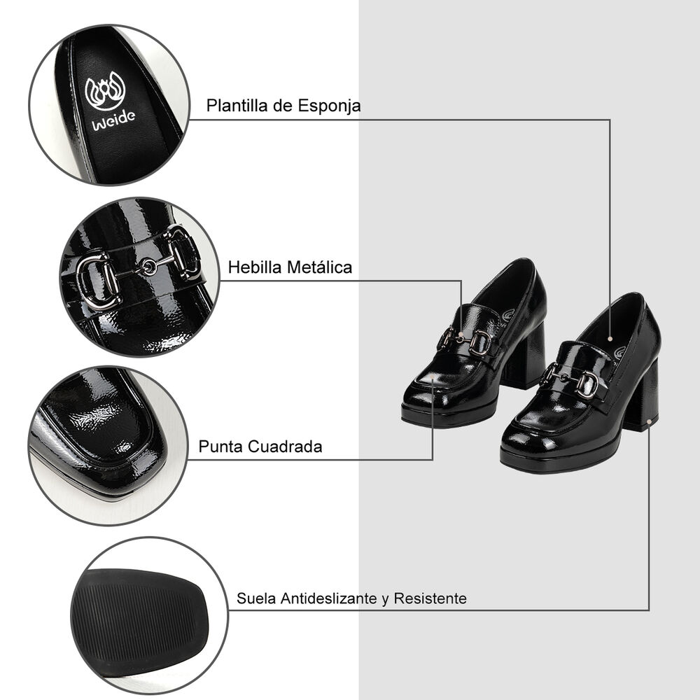 Mocasin Negro Casual Mujer Weide Rq72 image number 5.0