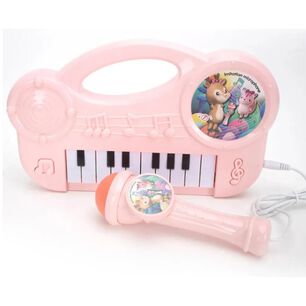 Juguete Piano Teclado Musical Con 16 Teclas Sonidos Rosado