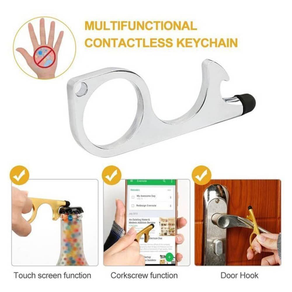 Set 4 Llaveros Multiuso Plateados image number 2.0