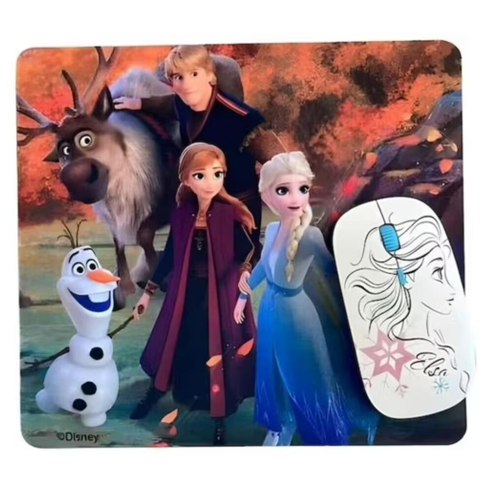 Kit Mouse Inalambrico Usb 3b Y Mousepad Frozen image number 0.0