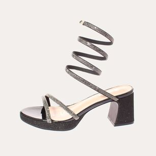 Sandalia Taco Negro V&iacute;a Franca Art. 52100black