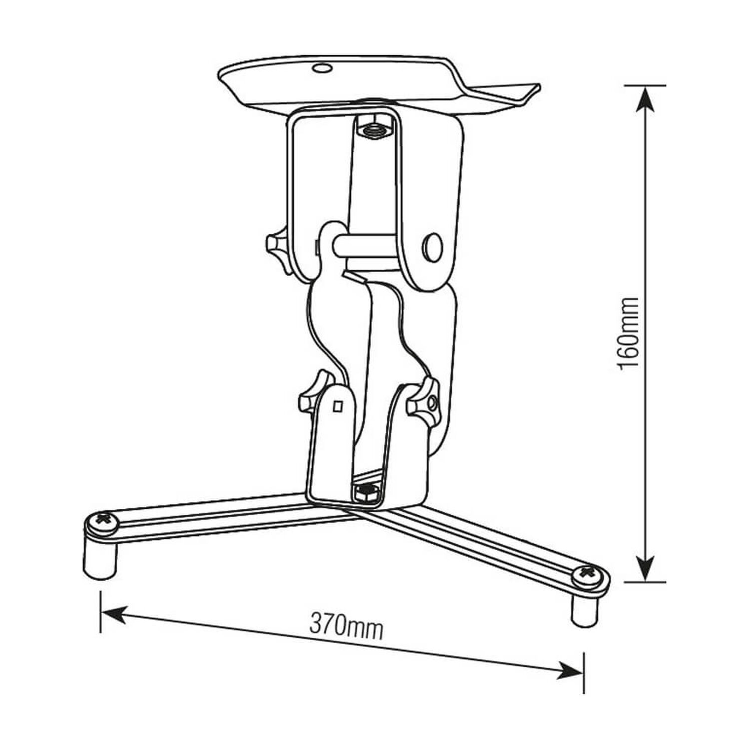 Soporte Para Proyector Inclinable 3 Perforaciones - 10kg Sbrp757 Brasforma image number 2.0