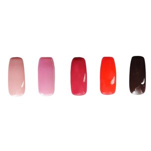 Set De 5 Esmaltes Semipermanentes Secado Uv Larga Duración