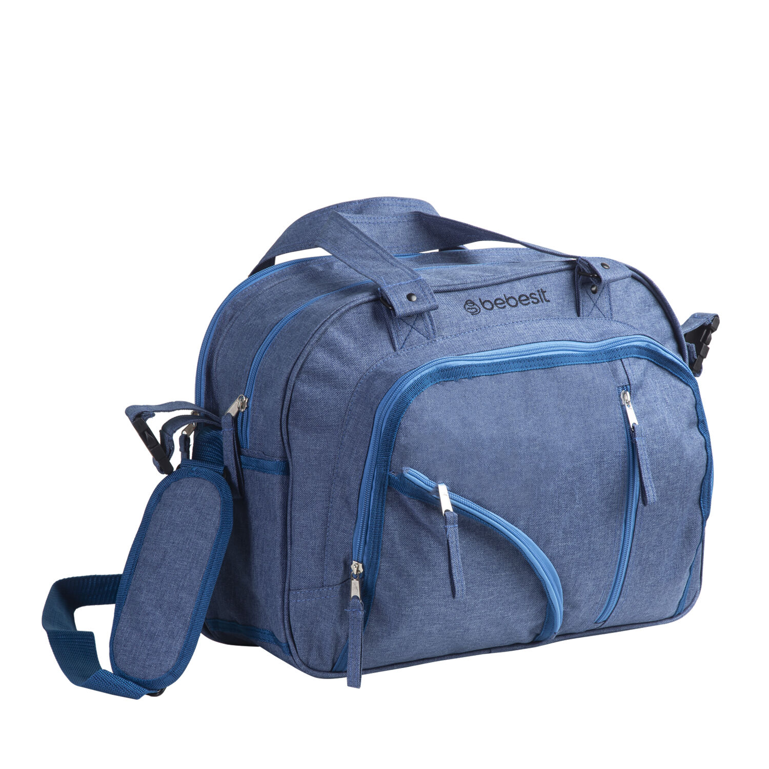 Bolso Maternal Mudador Pa&ntilde;alera Bebesit Melange - Azul image number 2.0