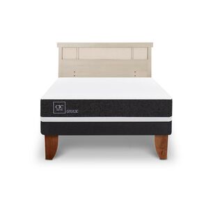 Cama Europea Cic Ortopedic / 2 Plazas / Base Normal + Respaldo