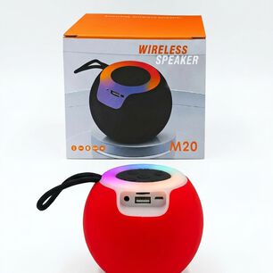 Mini Parlante Bluetooth Port&aacute;til Yx4138 Con Luces Led Y Radio Fm Color Rojo.