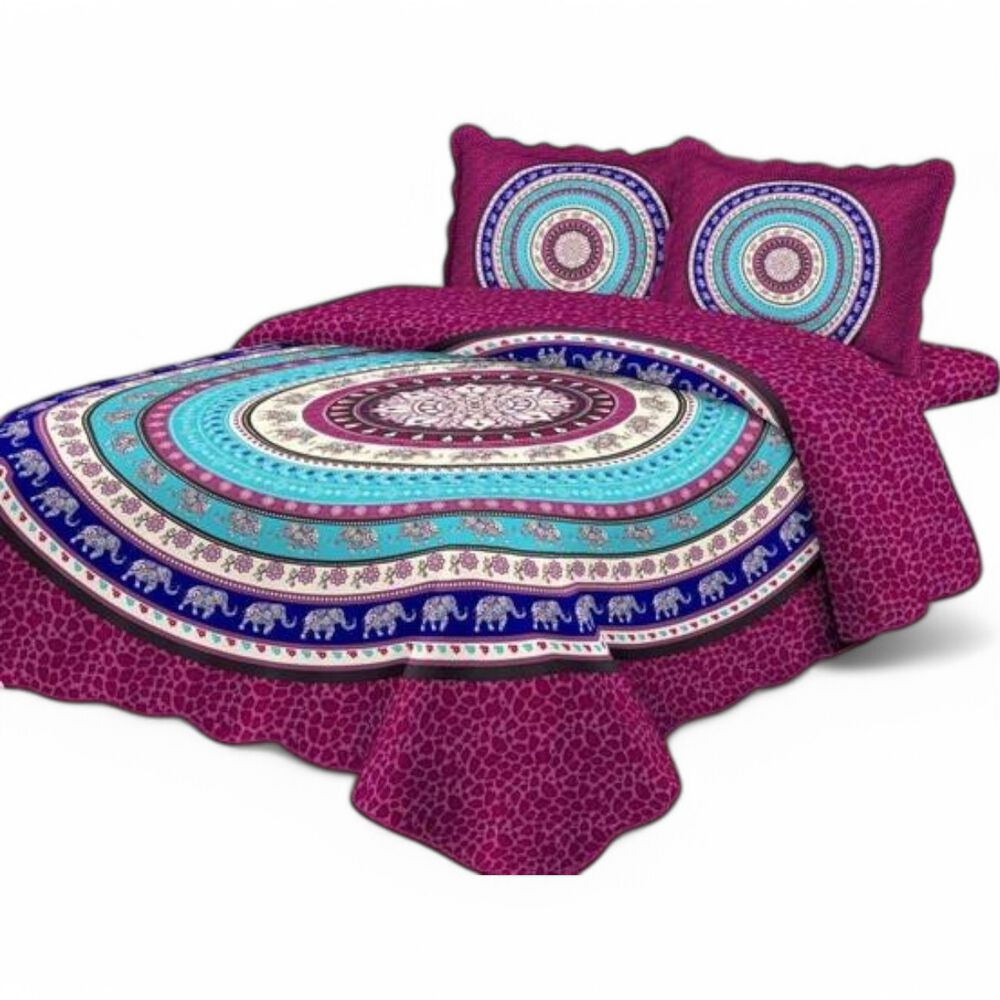 Cubrecama De Verano 2 Plazas Quilt + 2 Fundas De Almohada Cobertor Delgado Qvr2-11 image number 0.0