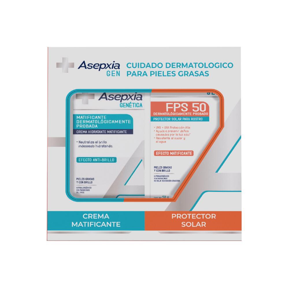 Pack Asepxia Gen Crema Matificante + Fps 50 image number 0.0