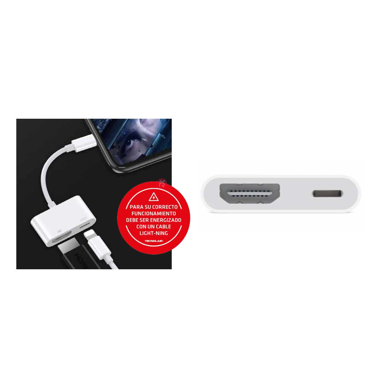 Adaptador Lightning A Hdmi Compatible Iphone Y Ipad - Ps image number 2.0