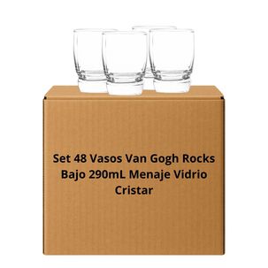 Set 48 Vasos Van Gogh Rocks Bajo 290ml Menaje Vidrio Cristar
