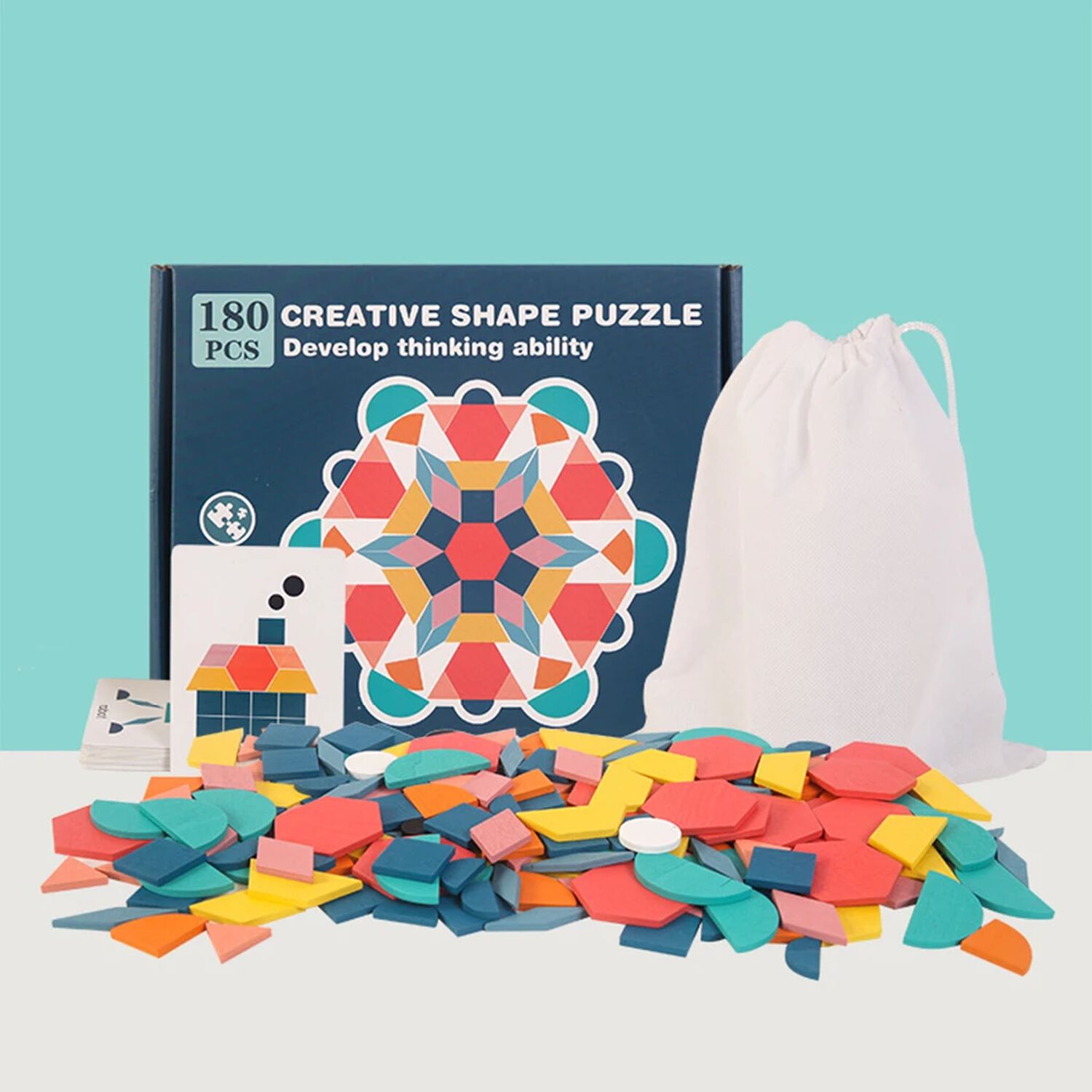 Set Juguete De Madera Rompecabezas Puzzles Ni&ntilde;os 155 Pcs image number 5.0