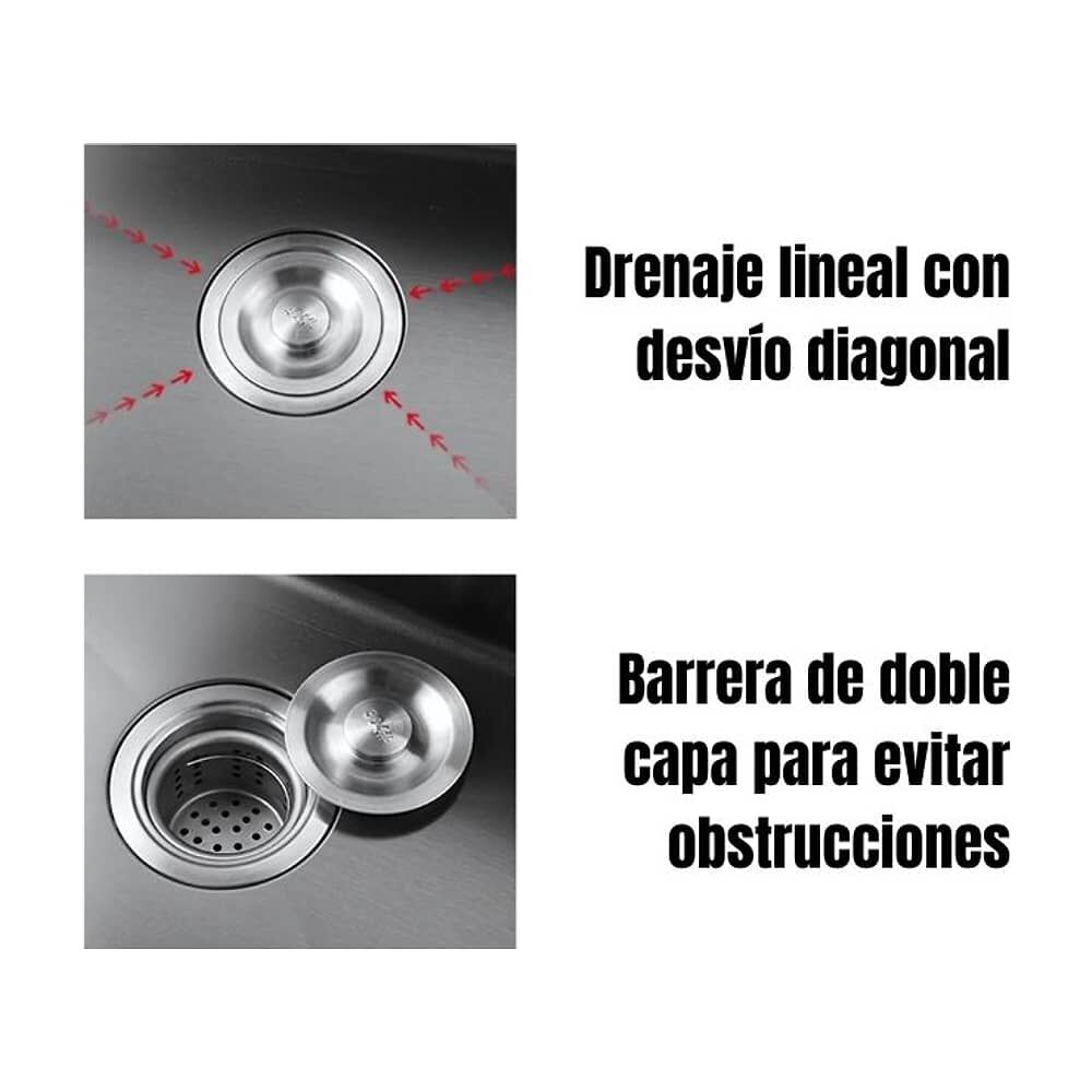 Lavaplatos Mate Acero Inoxidable 44x28 Encastre image number 6.0