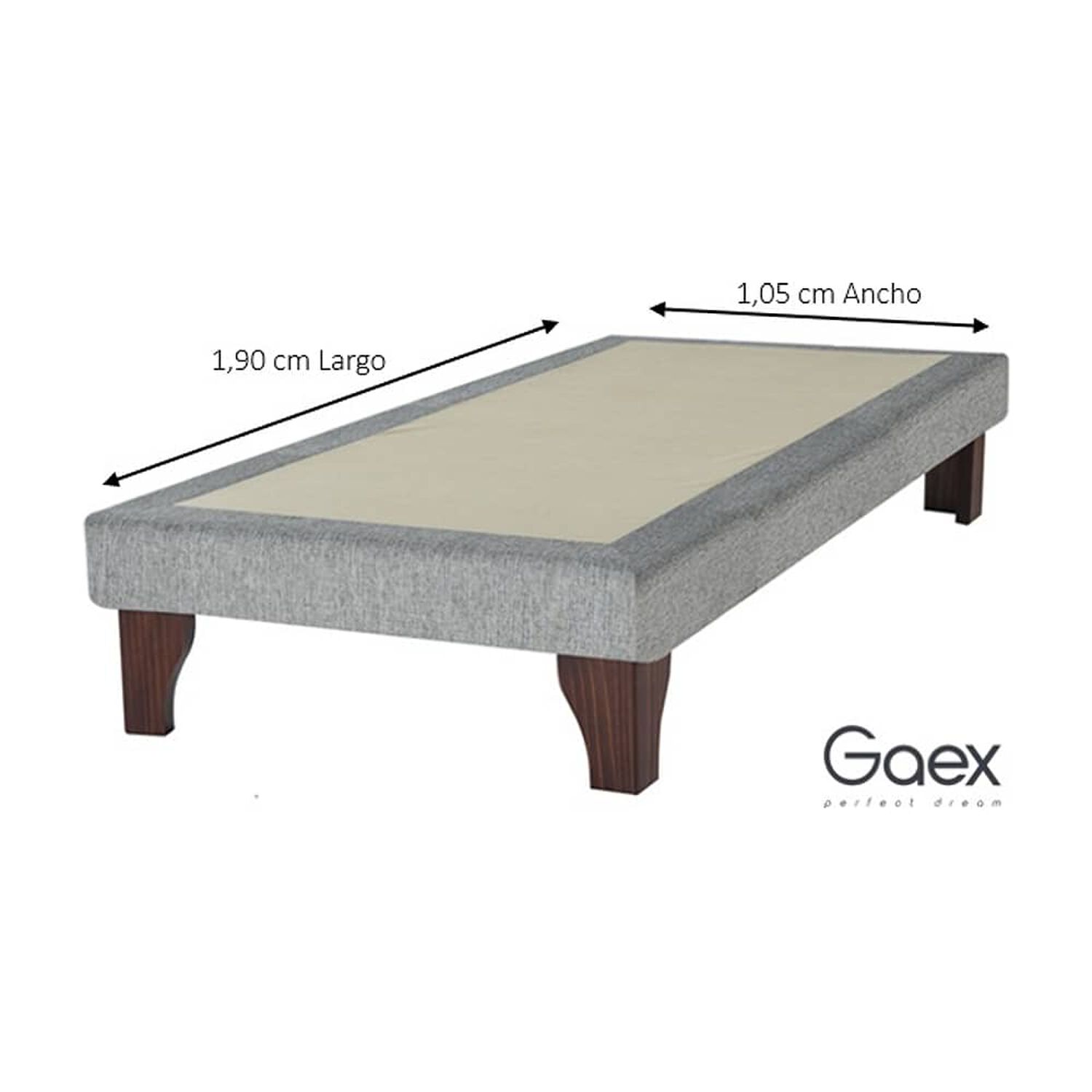 Cama Europea 1.5 Plaza 190 Respaldo Ginebra image number 2.0