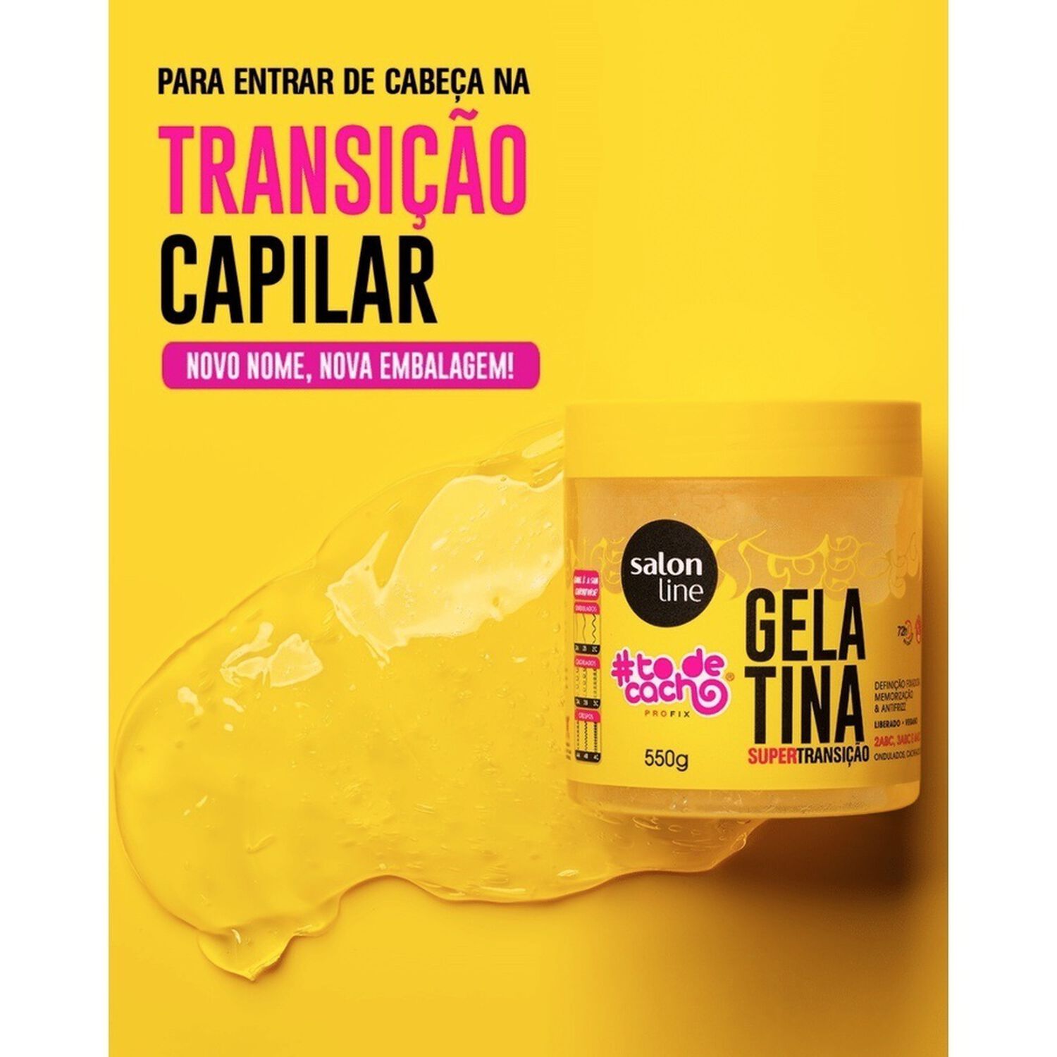 To De Cacho Gel Super Transicion 550g Salon Line image number 4.0