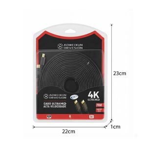 Cable Hdmi 20m Plano 4k Ultra Hd Alta Velocidad