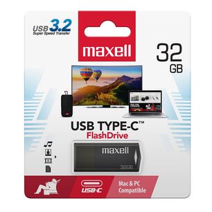 Pendrive Maxell Usbtc Tipo C 32gb 3.2 Negro
