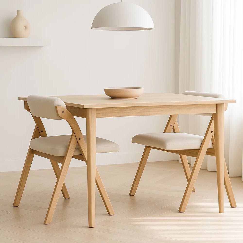 Pack De 2 Sillas Betlahem De Madera Plegable Acolchada - Beige image number 2.0