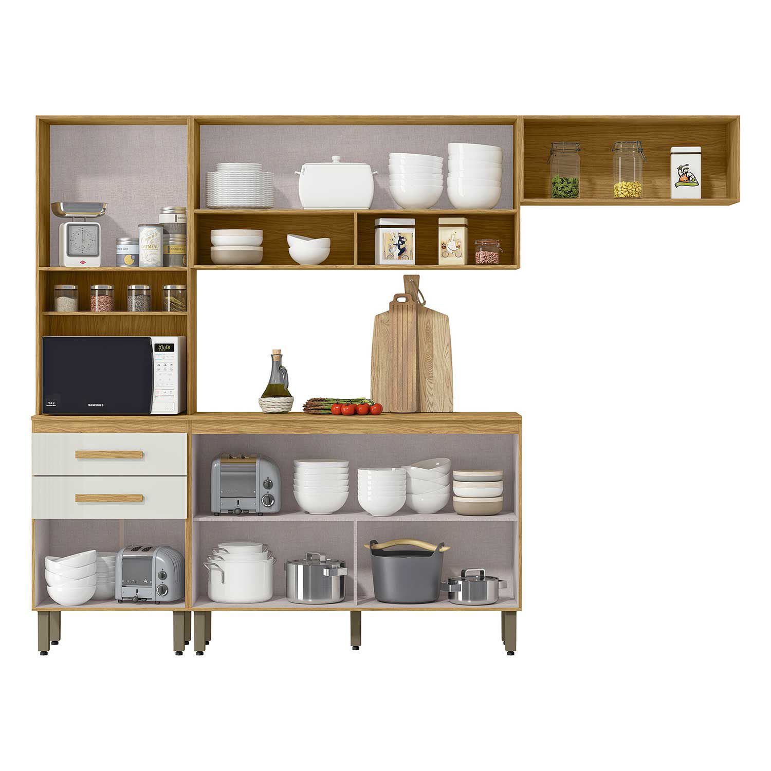 "kit Mueble De Cocina Mery Ann Marrocos/ Off White 258,8" 196,2x38,1x256,4 image number 5.0