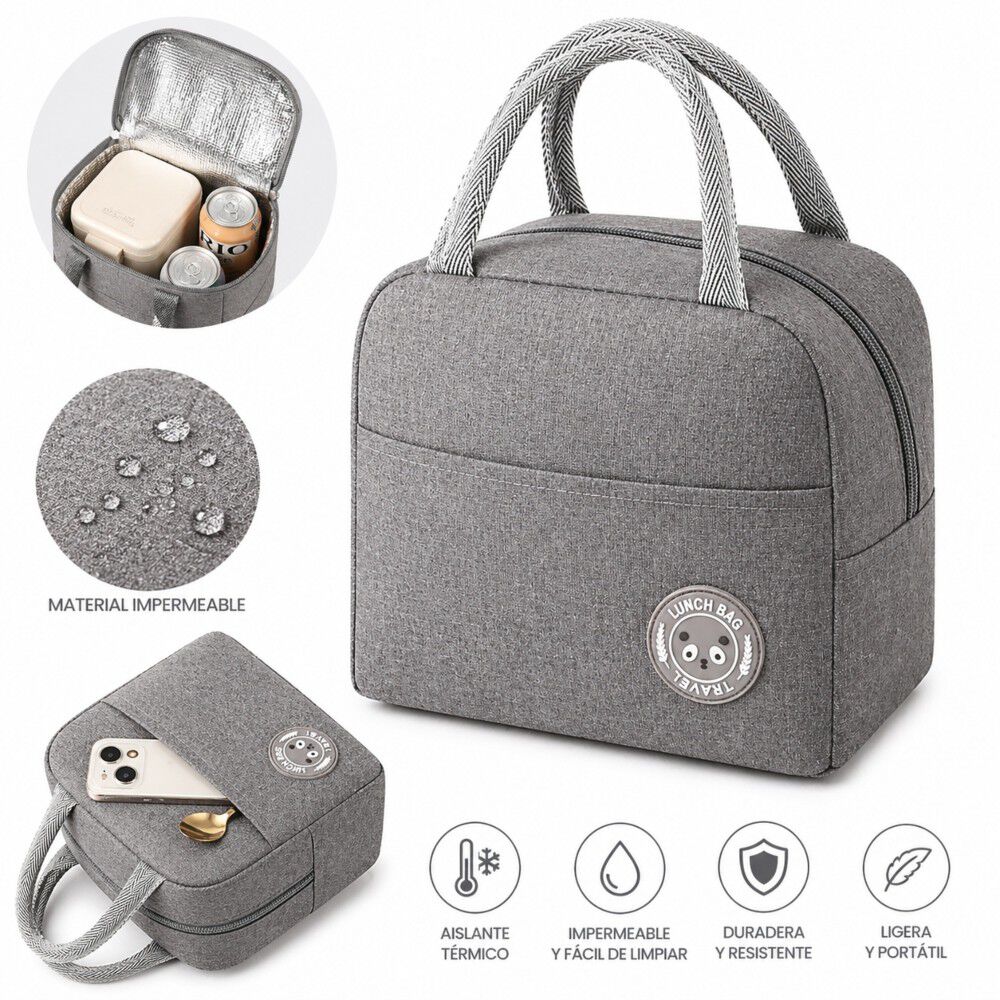 Lonchera T&eacute;rmica Port&aacute;til Unisex Almuerzo Colaci&oacute;n Multiuso image number 17.0