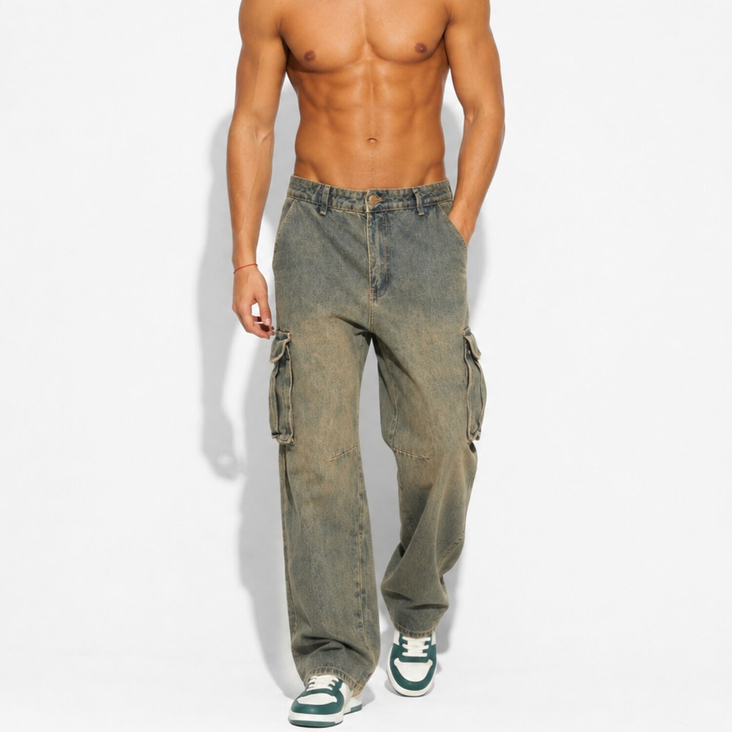Pantal&oacute;n Jeans Cargo Baggy Hombre image number 0.0