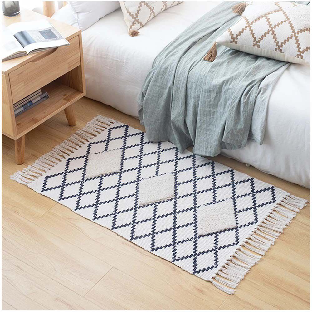 Bajada De Cama Bordada Kilim De Estilo Etnico 60x100 Cm image number 0.0