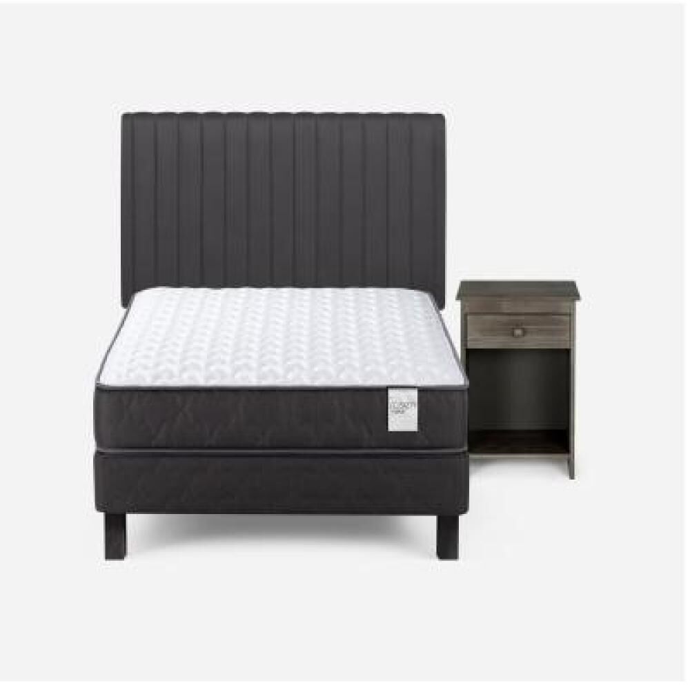 Cama Europea Rosen Wave / 1 Plaza / Base Normal + Set De Maderas image number 6.0