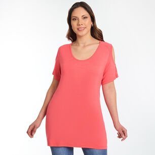 Polera Lisa Manga Corta Con Hombros Descubiertos Cuello Redondo Mujer Sexy Large