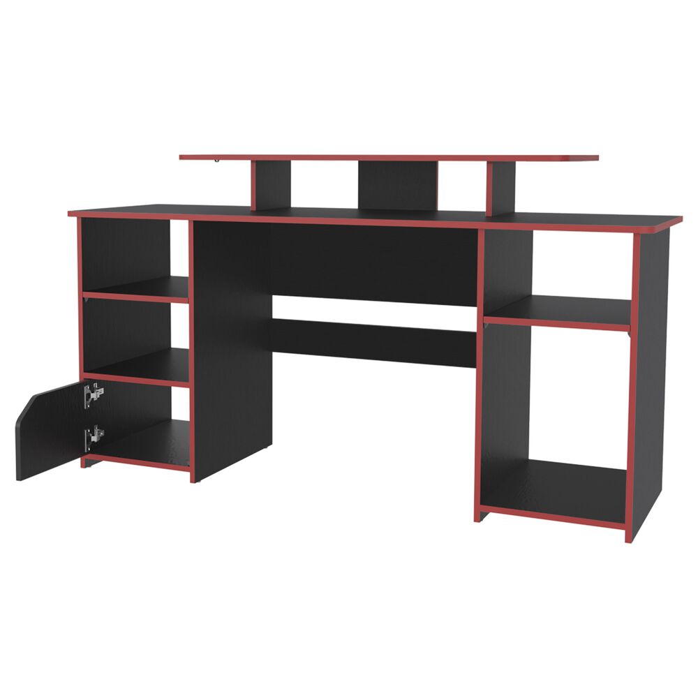 Escritorio Gamer 88,5x157,1x50 Cm Fm-045n Negro Y Rojo image number 3.0