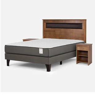 Cama Europea Rosen New Style 2 Plus / 2 Plazas / Base Normal + Set De Maderas