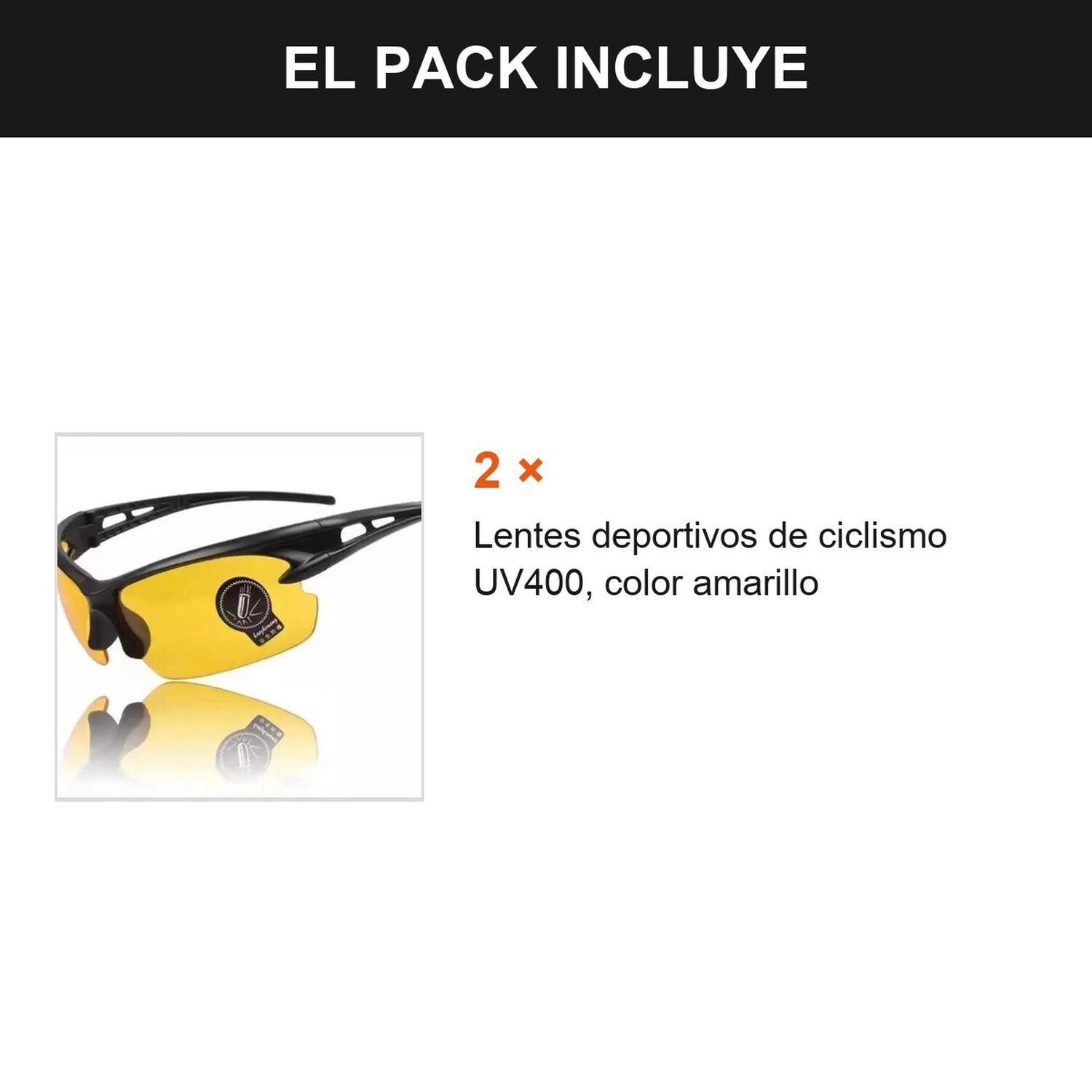 Pack 2 Lentes Deportivos Ciclismo Mtb Ruta Uv400 image number 7.0