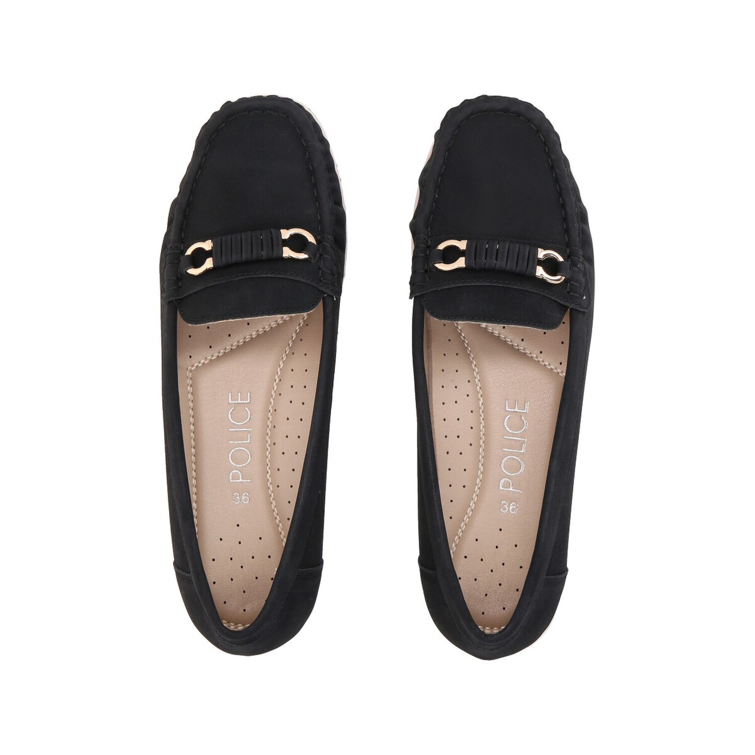 Mocas&iacute;n Mujer Negro Lali Police image number 1.0
