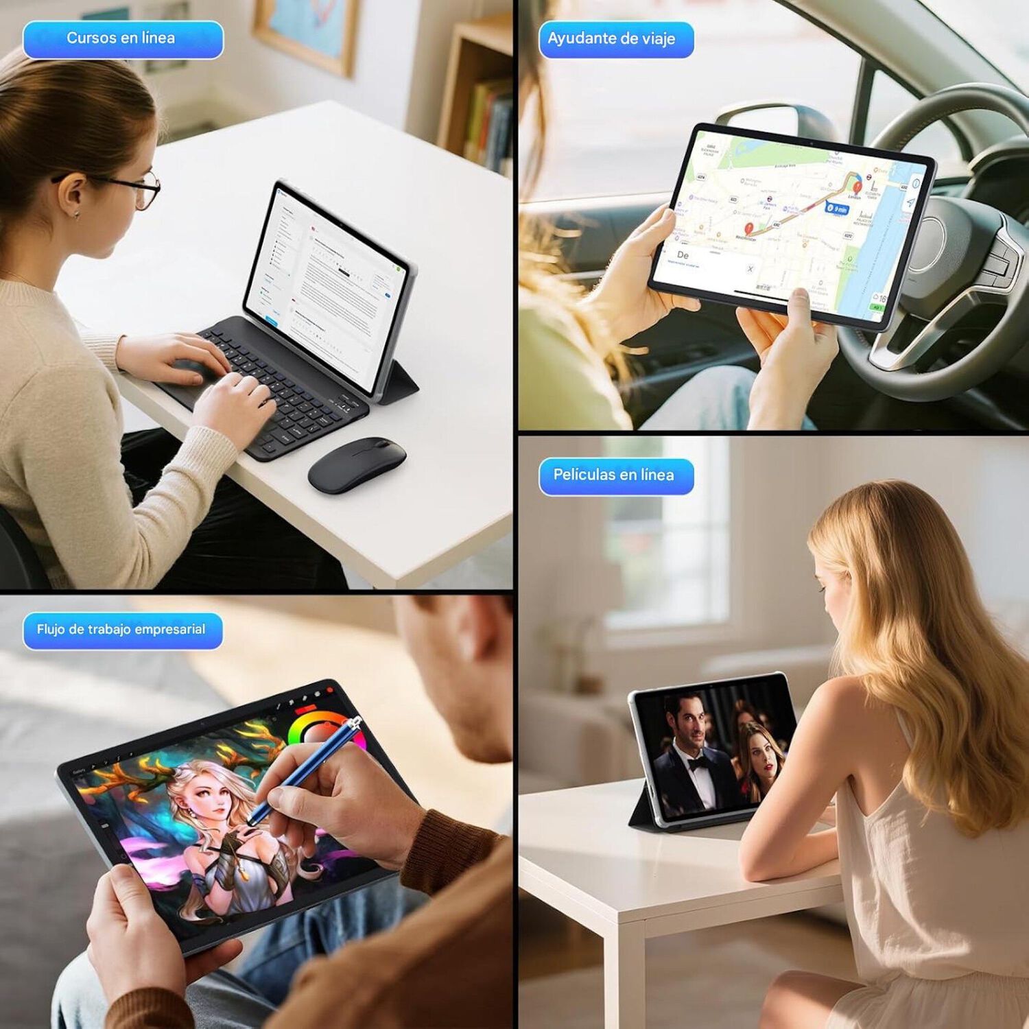 Tablet Cwht G16 - Android 15 Kit Teclado Mouse L&aacute;piz Funda image number 4.0