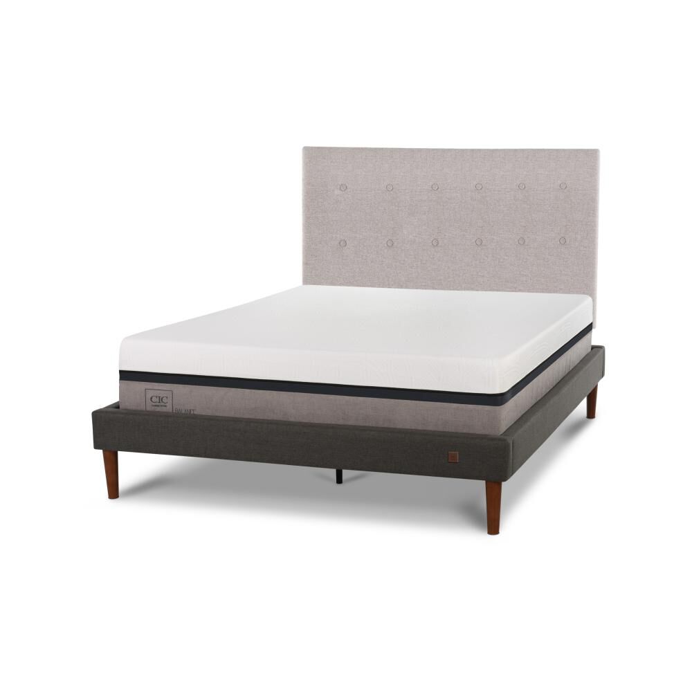 Cama Europea Cic Balance / 2 Plazas / Base Normal + Respaldo image number 1.0