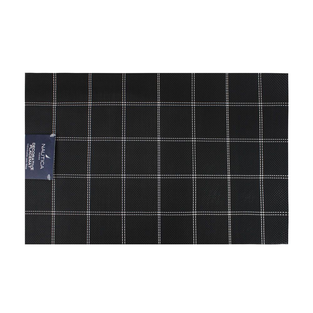 Pack 6 Individuales De Mesa Nautica Home 45x30cm Negro A Cuadros image number 1.0