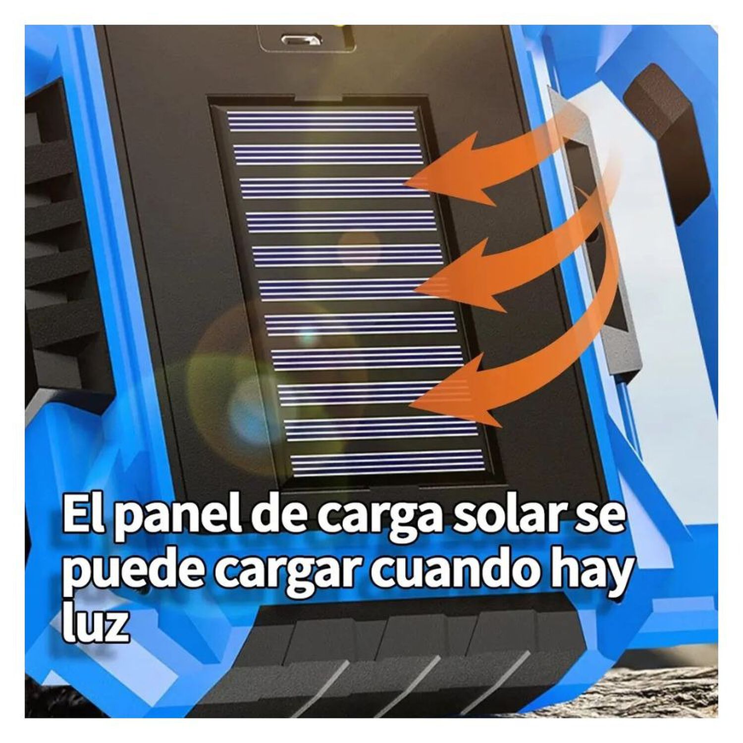 Linterna Camping Recargable Solar Usb Led Portatil image number 3.0