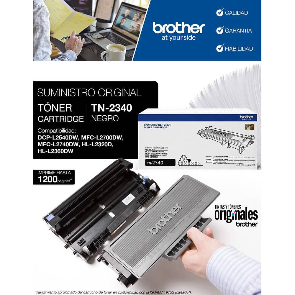 Toner Brother Tn-2340 Original Hl-l2320d Hl-l2360dw Dcpl2540 image number 3.0
