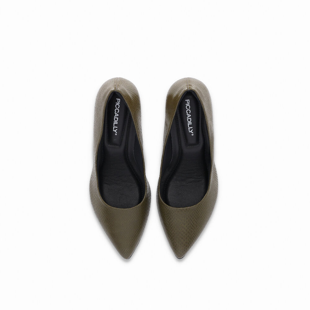 Zapato Mujer Verde Militar/snake Luiza 442 Piccadilly image number 2.0