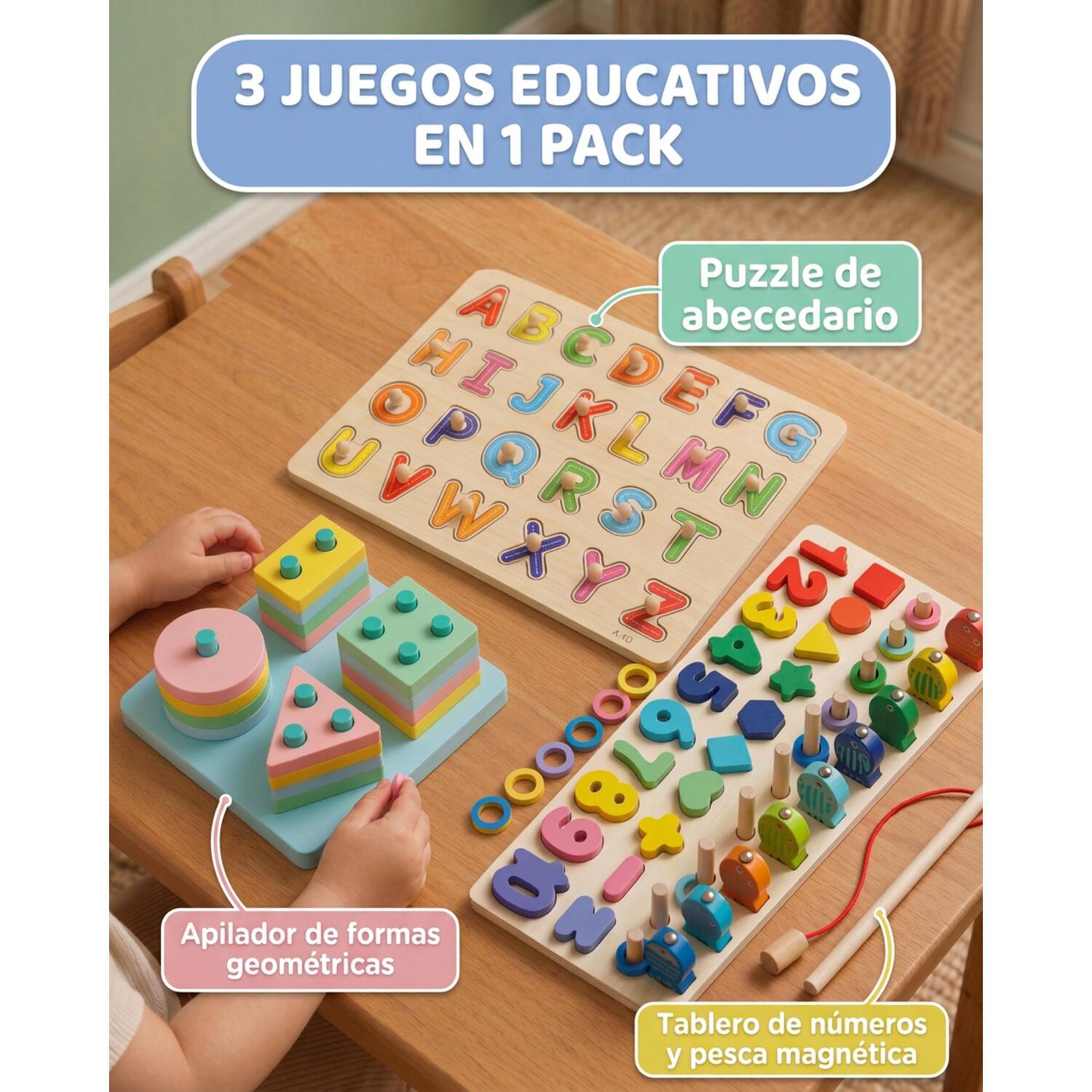 Juguete Didactico Construccion Bloques Apilables image number 1.0